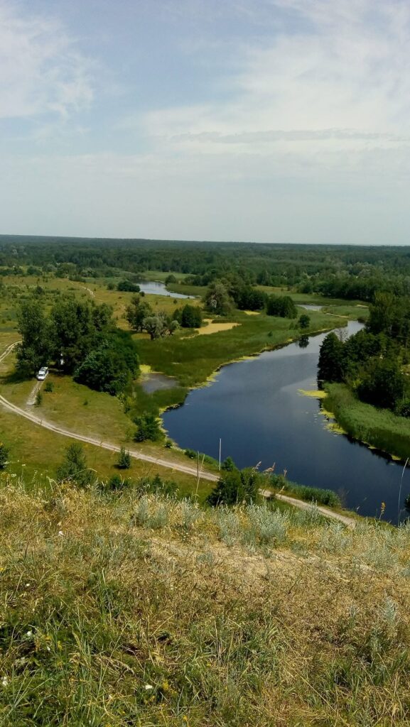 Краєвид на Ворсклу із Замкової гори поблизу Куземина